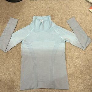 Blue long sleeve crew neck